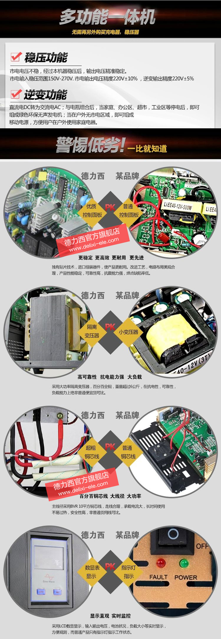 德力西逆變器 工頻逆變器 家用車用大功率逆變器 NB逆變器12V/24V/48V變220V逆變器 訂單產(chǎn)品