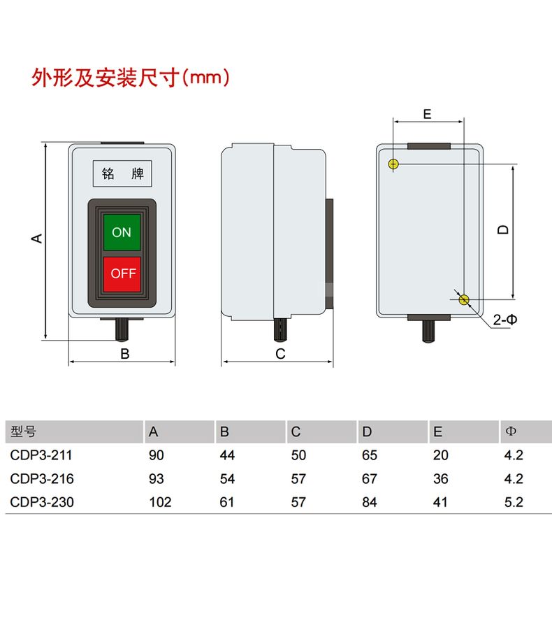德力西動力押扣開關(guān)CDP3-230/BS230 切割機(jī)開關(guān) 電動機(jī)開關(guān) 通用型押扣開關(guān)
