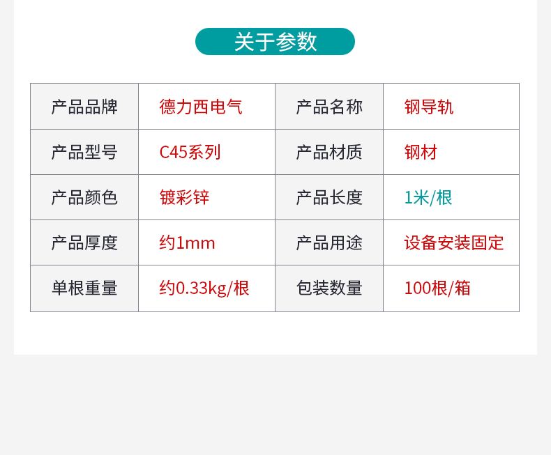 德力西小型斷路器漏電開關(guān)專用導(dǎo)軌 C45導(dǎo)軌厚度1.0 長(zhǎng)度1米 電鍍五彩 中間螺絲孔4mm 寬度35mm