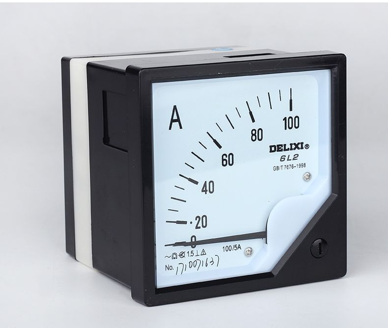 德力西儀表6L2型指針式間接式電流表 電流比50-3000 配合互感器使用 外框8cm 開孔7.5cm 型號(hào)齊全