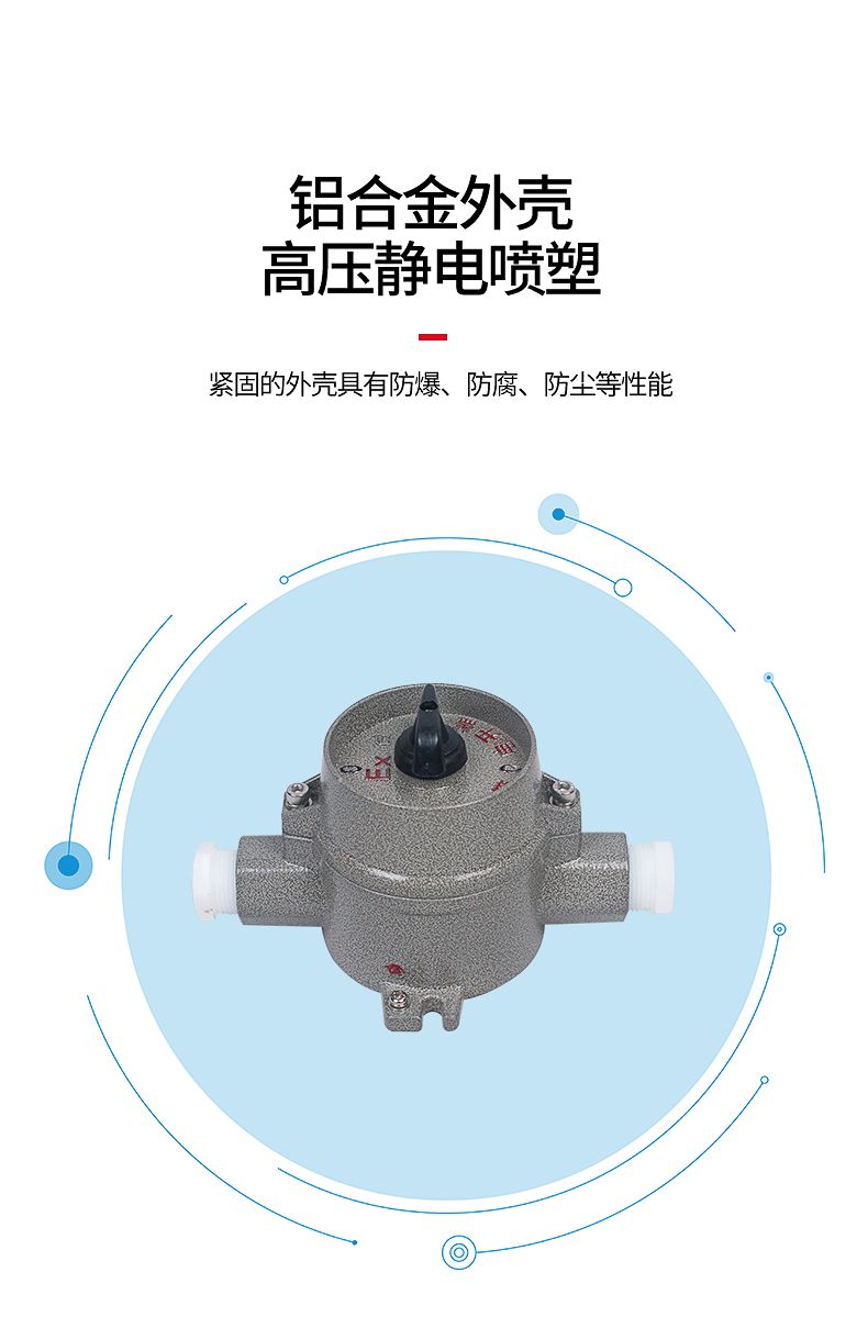 德力西SW-10防爆照明開關 壓鑄鋁合金外殼表面噴塑 增安型外殼 內裝隔爆型照明開關 防塵防水 防護等級IP65