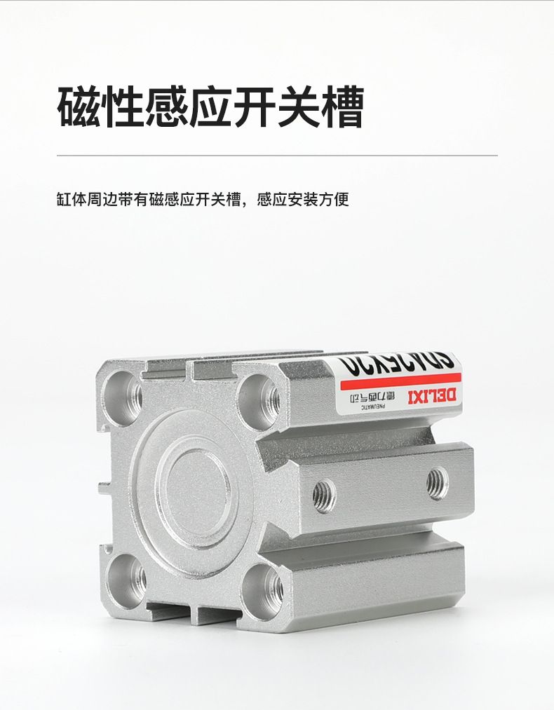德力西SDA氣缸 德力西SDA薄型迷你微型氣缸 德力西復(fù)動(dòng)型薄型氣缸 默認(rèn)不帶磁 可定制帶磁SDA氣缸 可按需定制